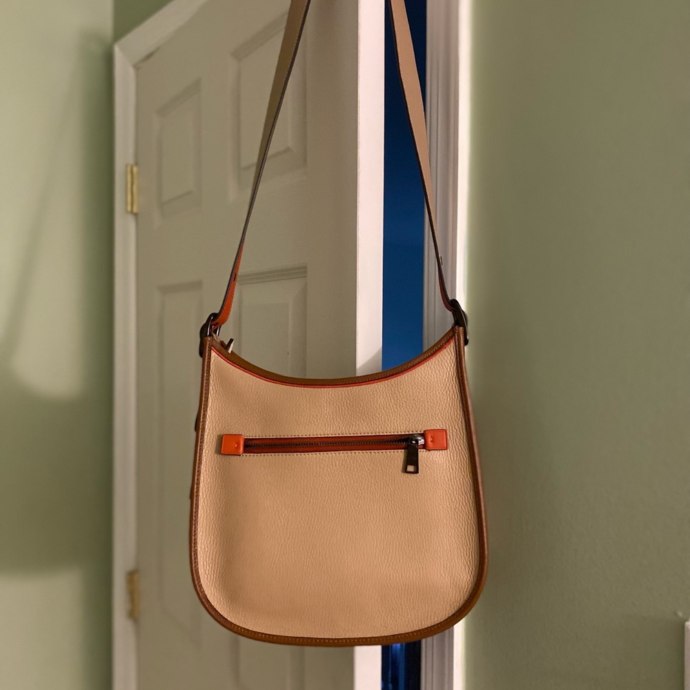 Coach Tan and Brown Shoulder Bag